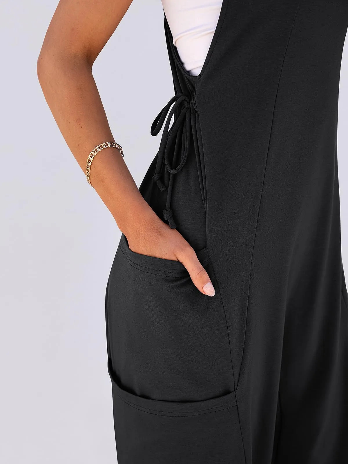 Ärmellose Baggy Jumpsuits