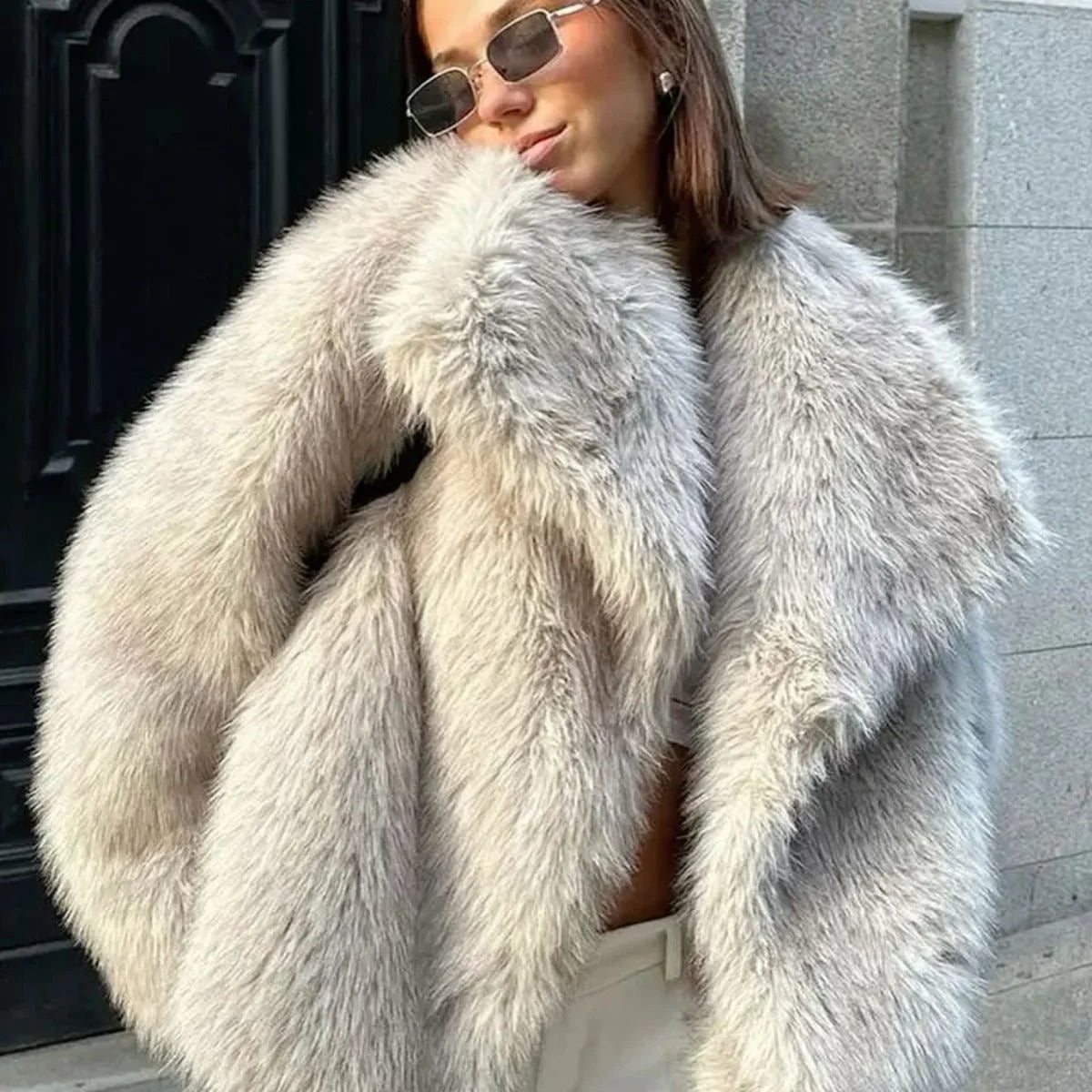 Aleit WinterGlam Kunstpelzmantel