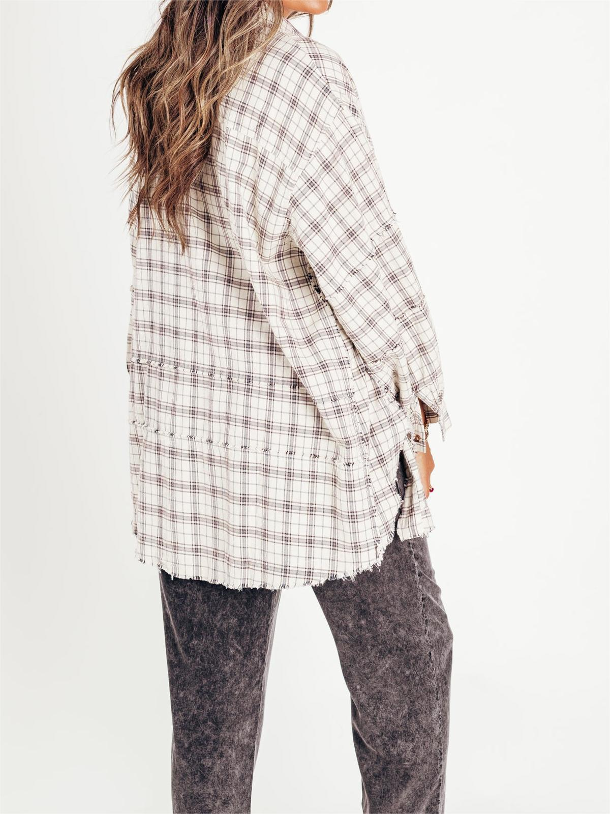 Urbaner Raw-Edge Oversize-Jacke