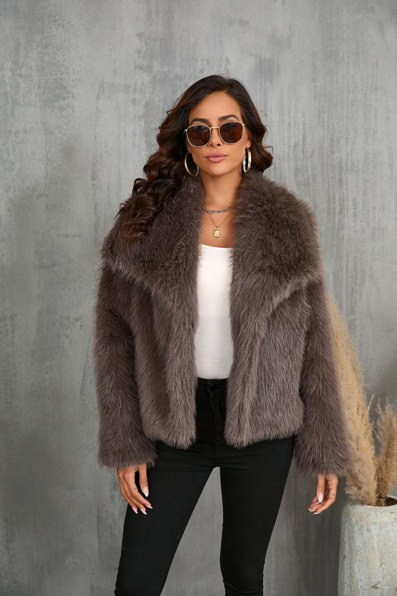 Aleit WinterGlam Kunstpelzmantel