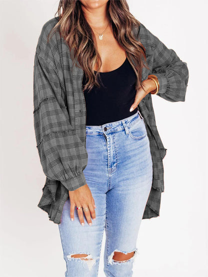 Urbaner Raw-Edge Oversize-Jacke