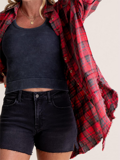 Urbaner Raw-Edge Oversize-Jacke