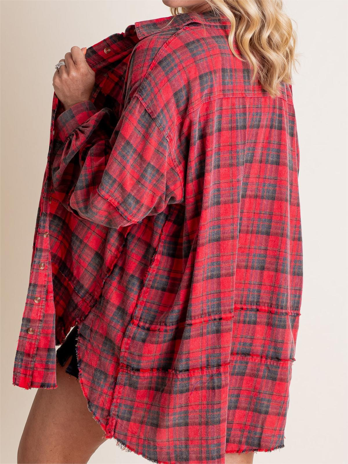 Urbaner Raw-Edge Oversize-Jacke