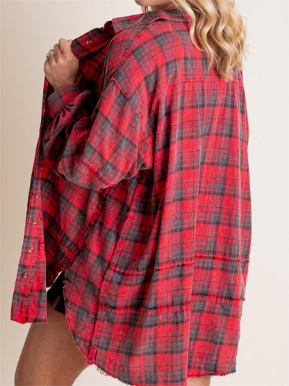 Urbaner Raw-Edge Oversize-Jacke
