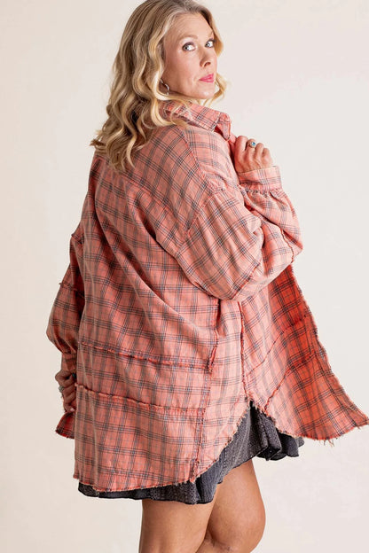 Urbaner Raw-Edge Oversize-Jacke